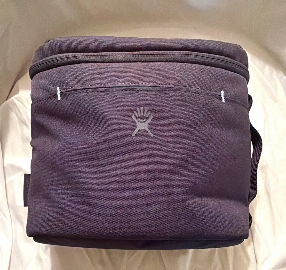 Hydro Flask Insulated Lunch Bag Box Tote Gray/Light Blue Work Back To School